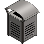 Square Trash Receptacle