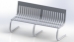 Steel Slat Bench (Cantilever Base)  - FBENCHSLATCANT