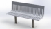 Steel Slat Bench (Pedestal Base) - FBENCHSLATPED