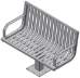 Steel Slat Bench (Pedestal Base) - FBENCHSLATPED