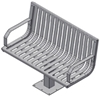 Steel Slat Bench (Pedestal Base) 