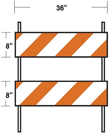 Type 2 Plywood Barricade, 36x8 [HIP]