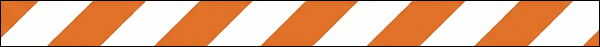 8-foot Type 3 barricade panel with alternating orange and white diagonal striping.