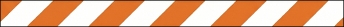 8-foot Type 3 barricade panel with alternating orange and white diagonal striping.