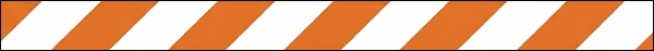 8-foot Type 3 barricade panel with alternating orange and white diagonal striping.