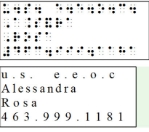 Braille Business Cards