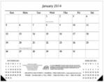 Monthly Desk Pad Calendar, 17x22