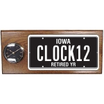 License Plate Plaque with Clock