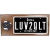 License Plate Plaque with Clock 