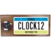 License Plate Plaque with Clock - FCLKLICPLATE
