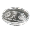 Oval Crystal Paperweight, Clear 