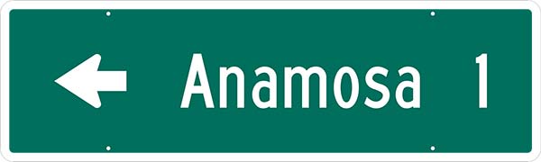 DESTINATION & DISTANCE SIGN, 1 LINE 