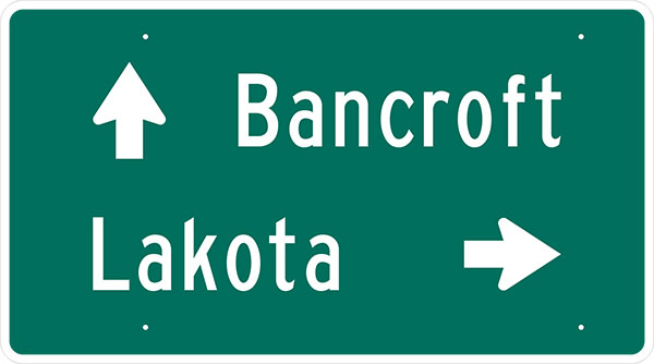 DESTINATION SIGN, 2 LINE 