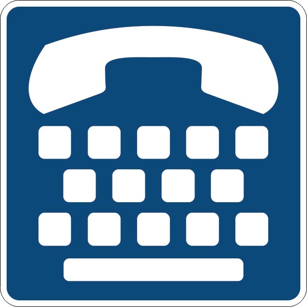 D9-21: TELECOMMUNICATION DEV FOR THE DEAF SYMBOL 24X24 