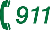 Phone Symbol & 911 Decal 