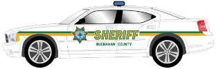 Sheriff Car Decal Set, 3" Trunk Letters 