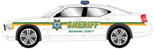 Sheriff Car Decal Set, 5" Trunk Letters 