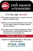 DNR032: STOP AQUATIC HITCHHIKERS PENALTIES UP TO $500 12X18 