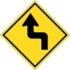 DNR324: UP - AND - OUT LEFT SYMBOL 8X8 