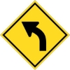 DNR326: TRAIL CURVE LEFT SYMBOL 8X8 