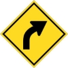 DNR327: TRAIL CURVE RIGHT SYMBOL 8X8 