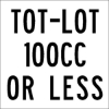 DNR346: TOT-LOT 100CC OR LESS 10X10 