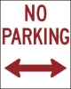 DNR348: NO PARKING DOUBLE ARROW 8X10 