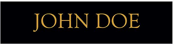 Nameplate, Premium Black 8x2 