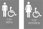 ADA Raised Pictograms with Room Numbers, 6x9