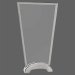Fan Platinum Glass with Arch Metal Base Award - FGLASSFANARCHBASE