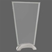 Fan Platinum Glass with Arch Metal Base Award - FGLASSFANARCHBASE