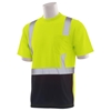 ERB Safety Class 2 Short Sleeve Black Bottom T-Shirt with Pocket 
