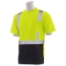 ERB Safety Class 2 Short Sleeve Black Bottom Pocket Tee - FHIVISTEEERB9006