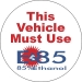 IPID201: THIS VEHICLE USES (E10 - E85) DECAL 1.5" RND - FIPID201-RND1.5CNR