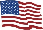 IPID300: FLAG AMERICAN SYMBOL DECAL 7X5