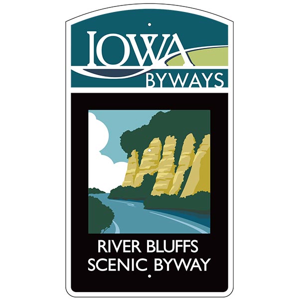Iowa Guide Signs IPIG100: IOWA BYWAYS SIGN (WITH MESSAGE) 24X42 - Iowa Prison Industries