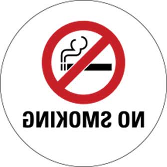 IPIH303: NO SMOKING DECAL WHITE 3RND