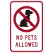 IPIP505: NO PETS ALLOWED W/ SYMBOL 12X18 - FIPIP505-12X18CPA