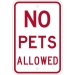 IPIP507: NO PETS ALLOWED 12X18 - FIPIP507-12X18CPA