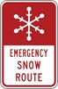 IPIR303: EMERGENCY SNOW ROUTE W/ SYMBOL 12X18 
