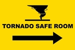 ISI123R: TORNADO SAFE ROOM w/SYM & ARW RT 18X12 