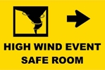 ISI127A: HIGH WIND EVENT SAFE ROOM w/SYM & ARW UP 18X12 