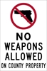 ISI74: NO WEAPONS ALLOW ON COUNTY PROPERTY DECAL 4X6 