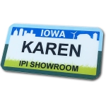 Name Tags / Name Badges, Iowa License Plate Design