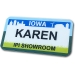 Name Tags / Name Badges, Iowa License Plate Design - FLICENSENAMETAGBADGE