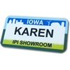 Name Tags / Name Badges, Iowa License Plate Design 