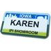 Name Tags / Name Badges, Iowa License Plate Design - FLICENSENAMETAGBADGE