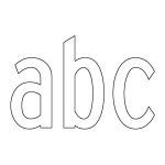 2" C Series Letters Lower Case Cut-Out White