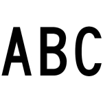 2" C Series Letters Upper Case Cut-Out Black