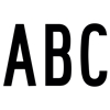 4" B Series Letters Upper Case Cut-Out Black 